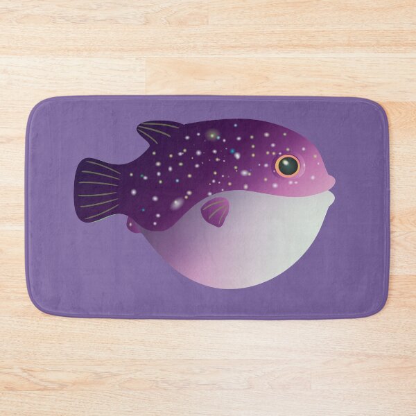 Item preview, puffer fish blow fish purple galaxy cute pufferfish designed and sold by MiraNomegusta.