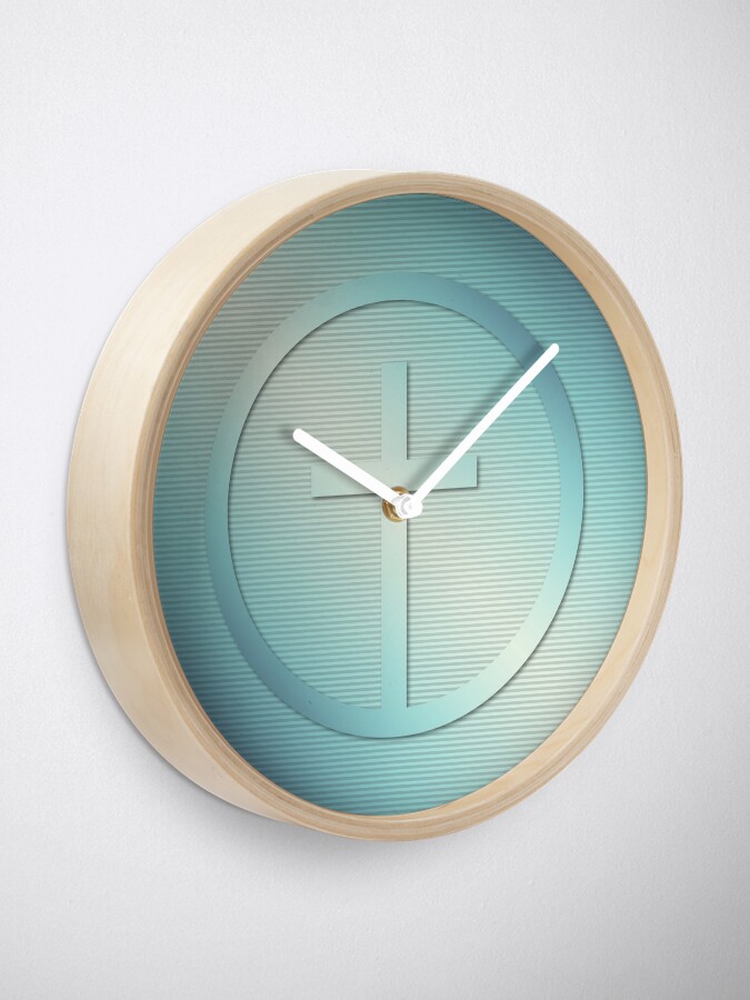 Alternate view of Retro Cross Emblem Graphic Clock