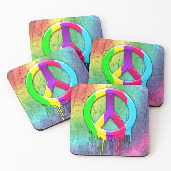 Item preview, Peace Symbol Dripping Rainbow Paint designed and sold by BluedarkArt.