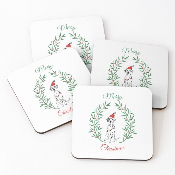 Item preview, Merry Christmas with Santa Dalmatian Dog designed and sold by SeasonalDogs.