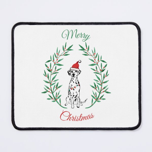 Item preview, Merry Christmas with Santa Dalmatian Dog designed and sold by SeasonalDogs.