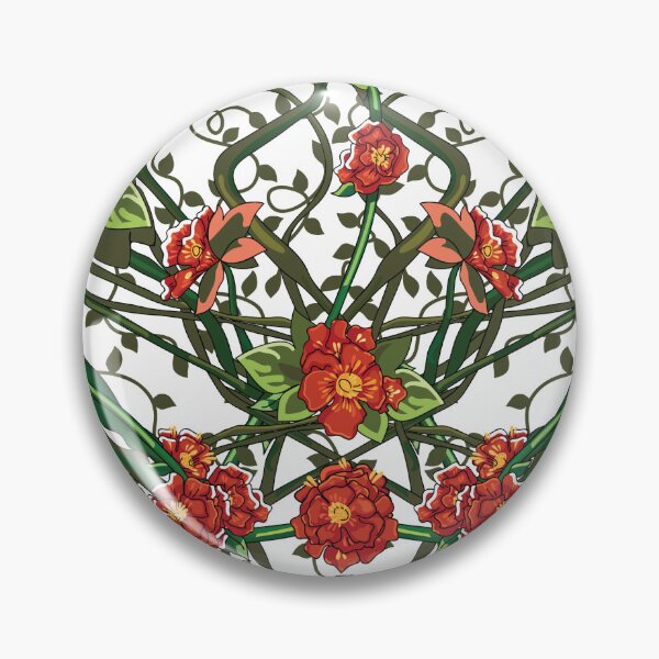 Item preview, Red flowering Ivy pattern designed and sold by FlamesandFrost.