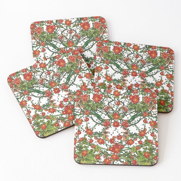 Item preview, Red flowering Ivy pattern designed and sold by FlamesandFrost.