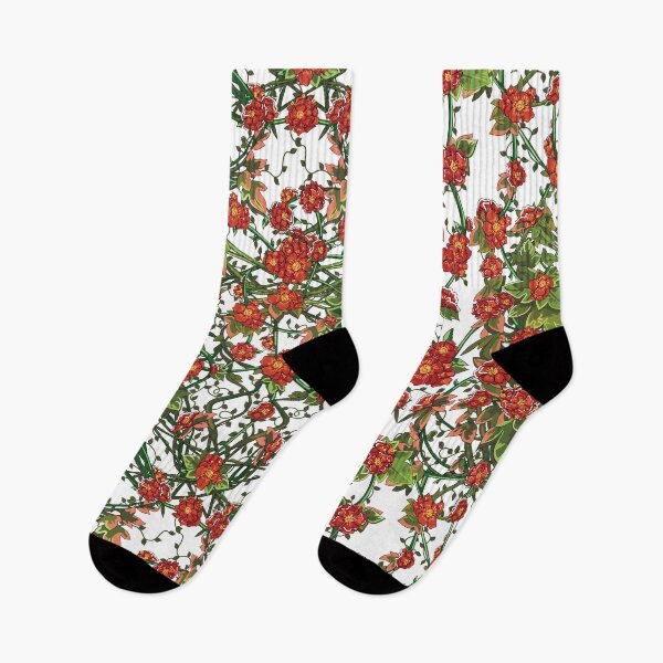 Item preview, Red flowering Ivy pattern designed and sold by FlamesandFrost.