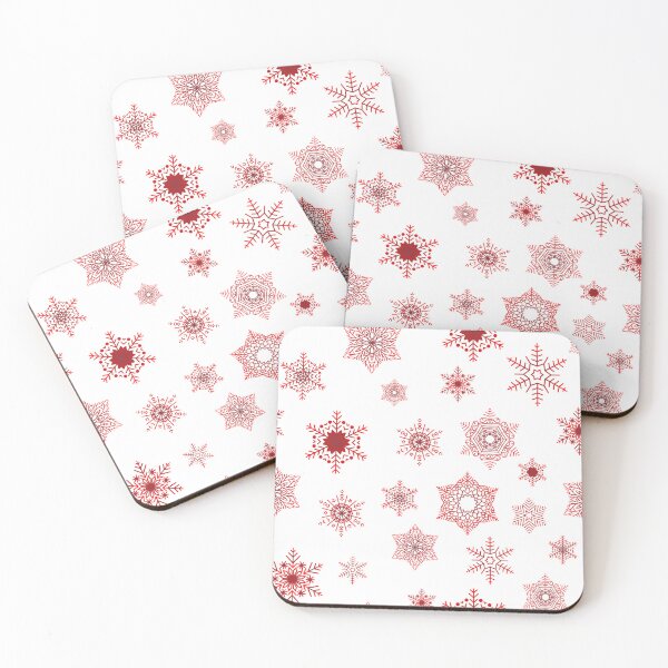 Item preview, Snowflakes - Christmas red designed and sold by WietskeWelten.
