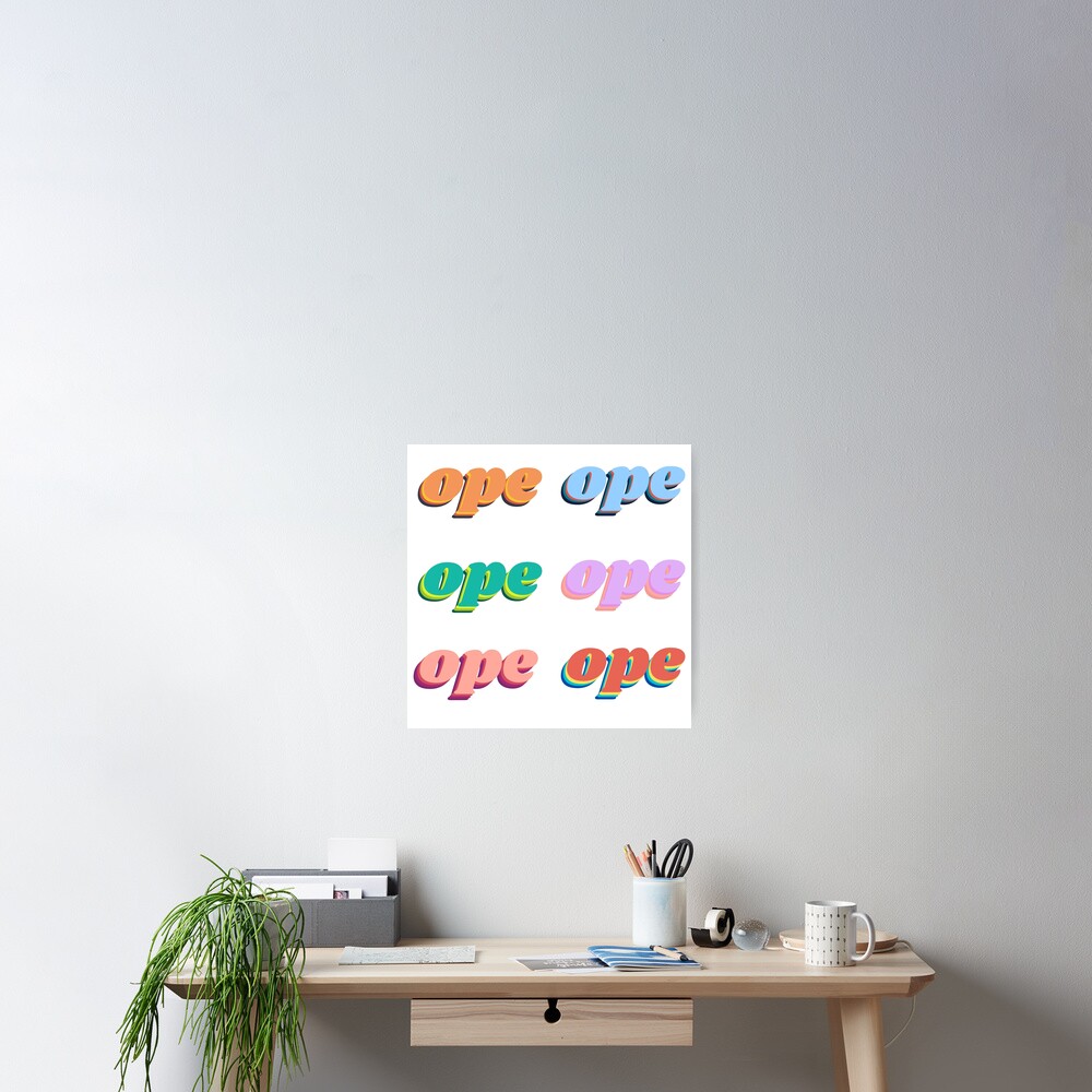 "Ope Midwestern Slang Sticker Pack" Poster for Sale by luckymooninc