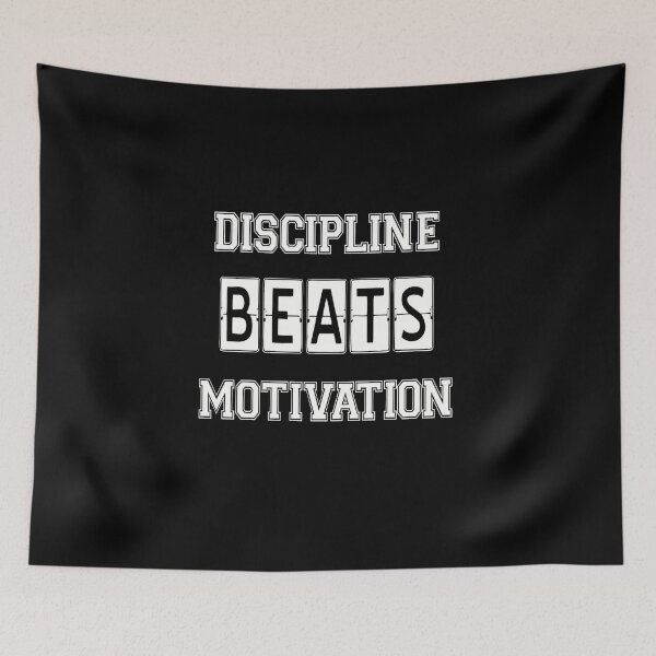 Item preview, Discipline beats motivation! designed and sold by GoxDesign.