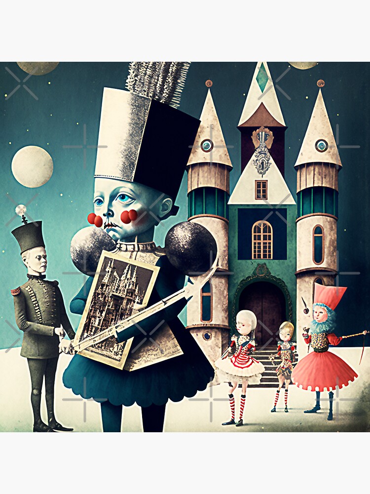 "THE NUTCRACKER SUITE COLLAGE Mid journey Ai Art" Sticker for Sale by
