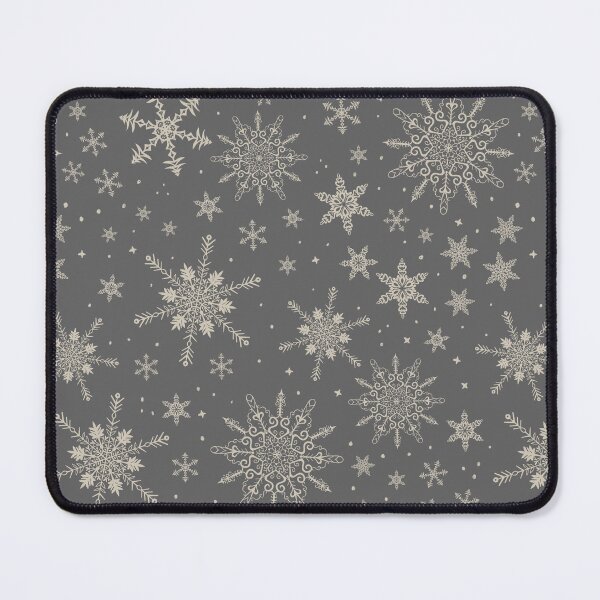 Item preview, Beige Snowflakes Christmas Pattern / Grey Background designed and sold by AgnieshkaSiwek.