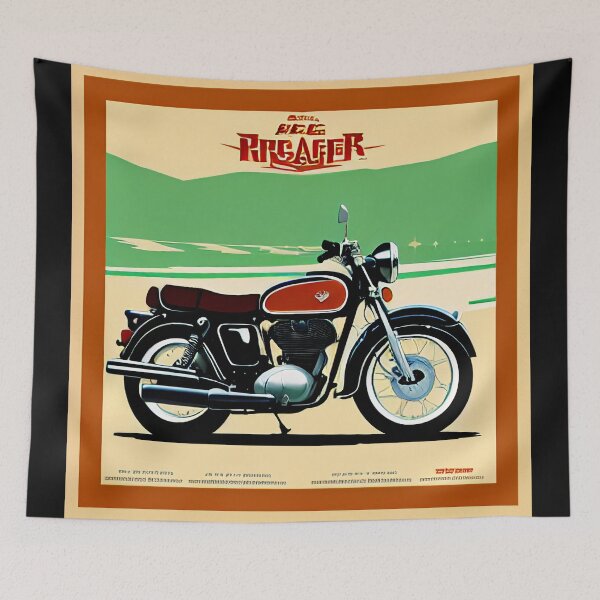 Item preview, Vintage 80s Style Cruiser Motorcycle Poster designed and sold by BAYFAIRE.