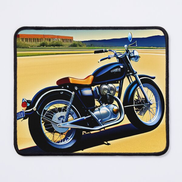 Item preview, 80s Vintage Style Black Cruiser Motorcycle designed and sold by BAYFAIRE.