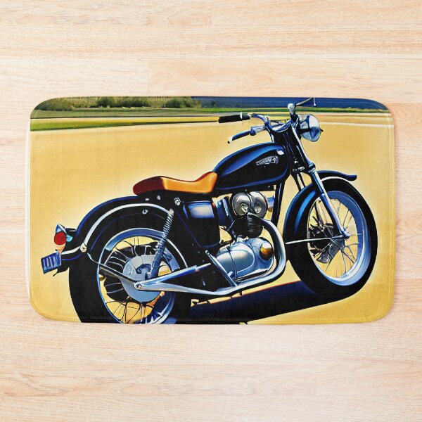 Item preview, 80s Vintage Style Black Cruiser Motorcycle  designed and sold by BAYFAIRE.