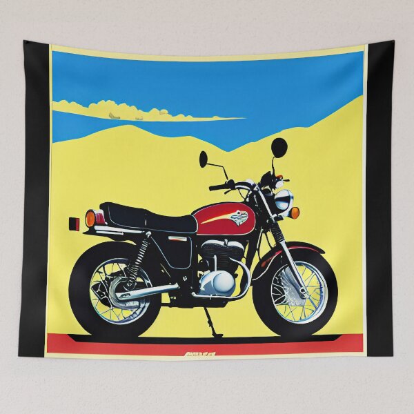 Item preview, 60s Vintage Style Motorcycle Poster designed and sold by BAYFAIRE.