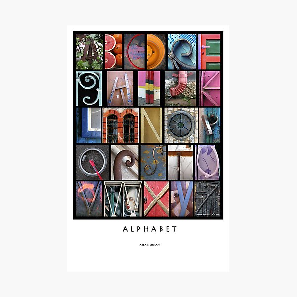 Coloured Alhpabet Photographic Print