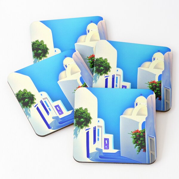 Item preview, Santorini Street 2 - Throw Pillows and Prints.  designed and sold by ScatterHub.
