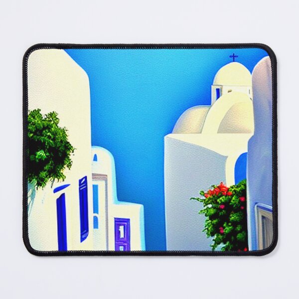 Item preview, Santorini Street 2 - Throw Pillows and Prints. designed and sold by ScatterHub.