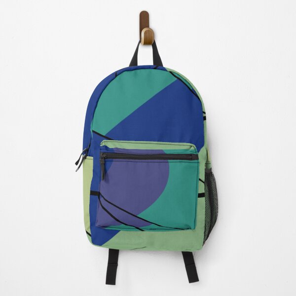 Item preview, Green blue geometric stripes cutting  designed and sold by TipTopTapo.