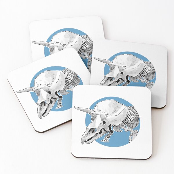 Item preview, Triceratops skeleton blue designed and sold by Paleo-parallax.