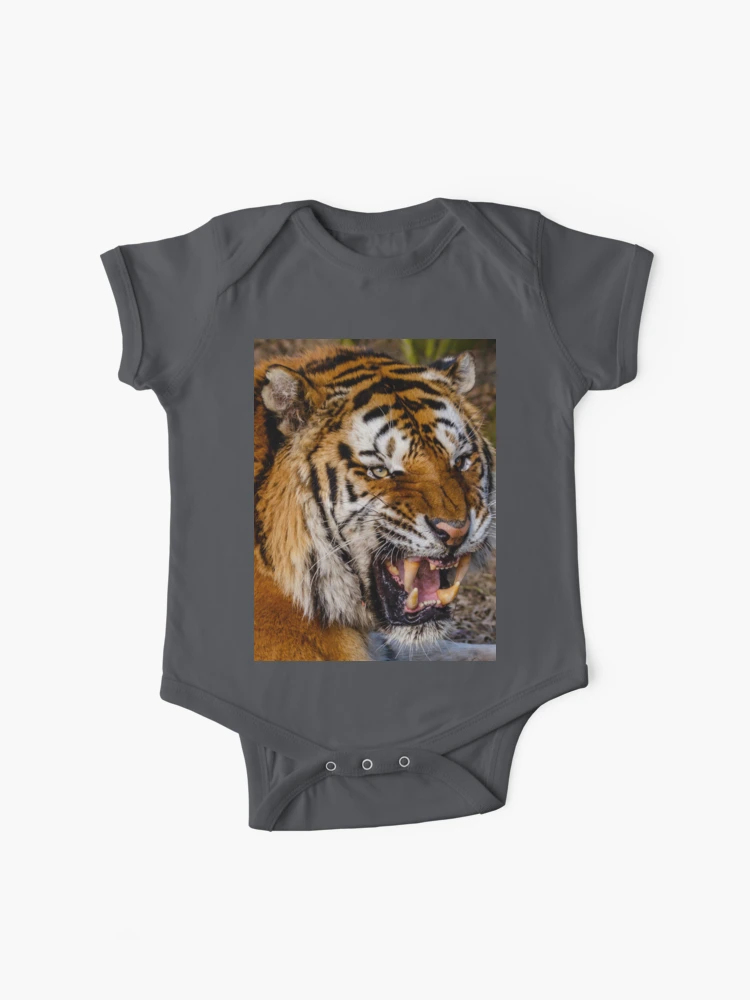 Siberian Tiger roar Baby One-Piece for Sale by Dalyn