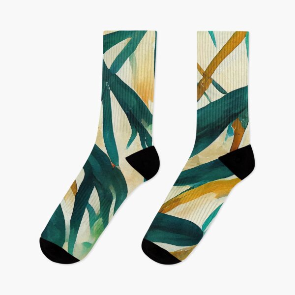 Item preview, bamboo forest abstract floral pattern in loose watercolor designed and sold by aricutcia.