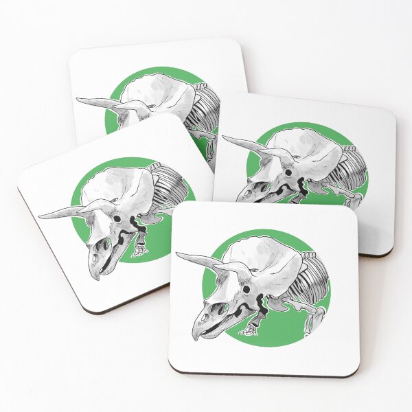 Item preview, Triceratops skeleton green designed and sold by Paleo-parallax.