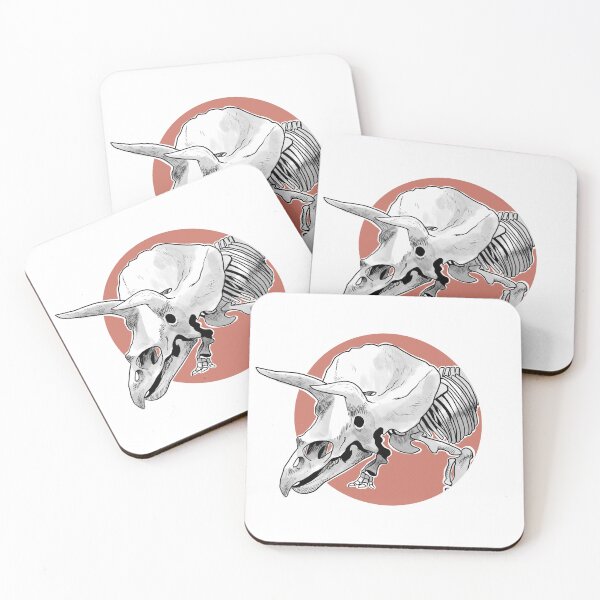 Item preview, Triceratops skeleton red designed and sold by Paleo-parallax.