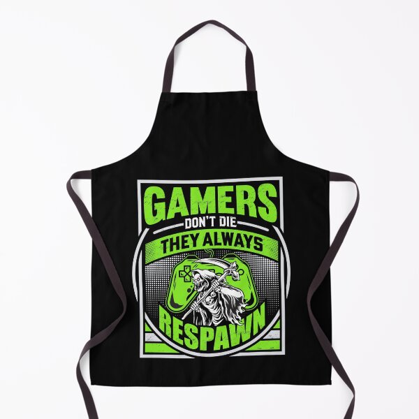 Item preview, Gamers Don't Die They Respawn Grim Reaper Lime designed and sold by RockBeeDesigns.
