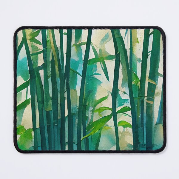 Item preview, Bamboo forest - green relaxing floral pattern in loose watercolor designed and sold by aricutcia.