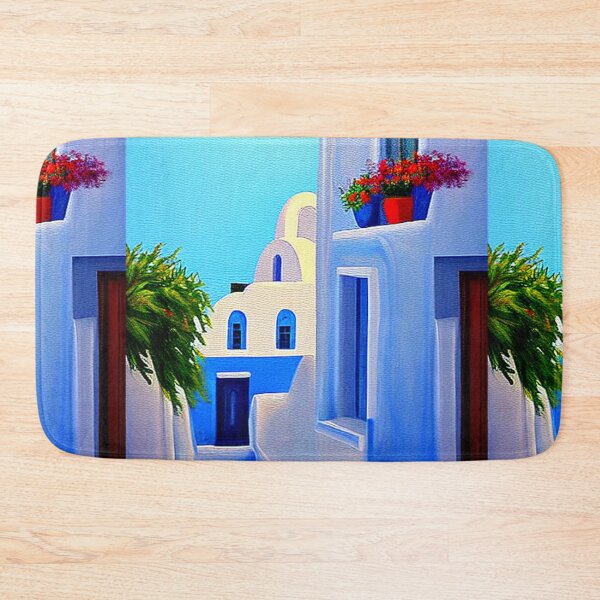 Item preview, Santorini Street 3 - Throw Pillows and Prints.  designed and sold by ScatterHub.