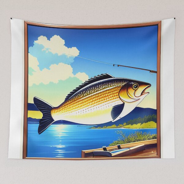 Item preview, 80s Vintage Fishing Poster designed and sold by BAYFAIRE.