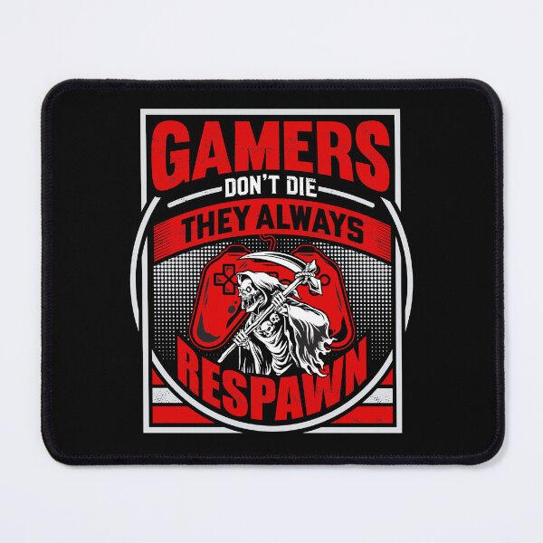 Item preview, Gamers Don't Die They Respawn Grim Reaper Red designed and sold by RockBeeDesigns.