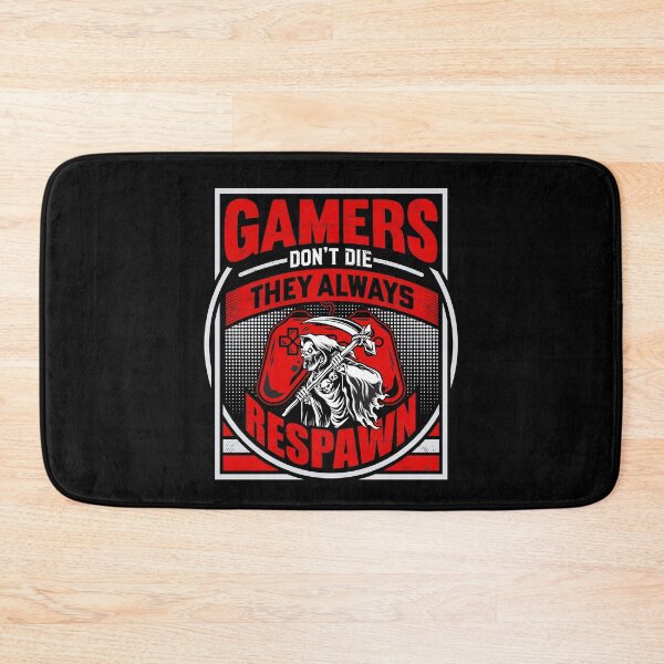 Item preview, Gamers Don't Die They Respawn Grim Reaper Red designed and sold by RockBeeDesigns.