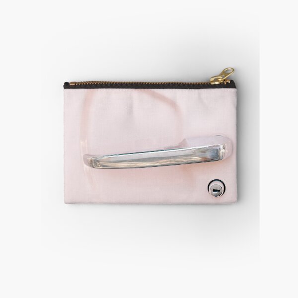 Item preview, A close-up of a door handle on a pink hippie van // Ibiza Travel Photography designed and sold by Diana van Neck.