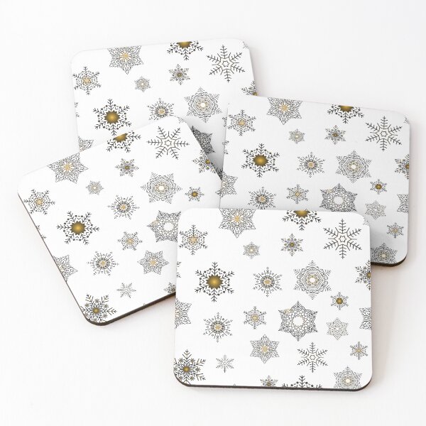 Item preview, Snowflakes - Golden black designed and sold by WietskeWelten.