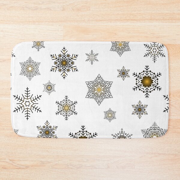 Item preview, Snowflakes - Golden black designed and sold by WietskeWelten.