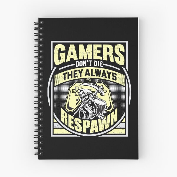 Item preview, Gamers Don't Die They Respawn Grim Reaper Yellow designed and sold by RockBeeDesigns.