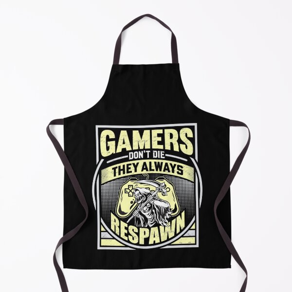 Item preview, Gamers Don't Die They Respawn Grim Reaper Yellow designed and sold by RockBeeDesigns.