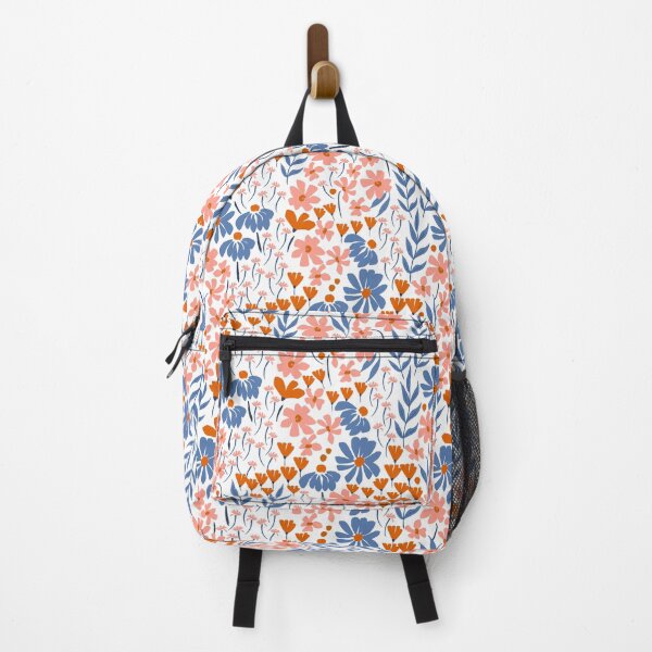 Vista previa del artículo con la obra «Florales primaverales rojos, rosas y azules», diseñado y vendido por Kayla Easter.