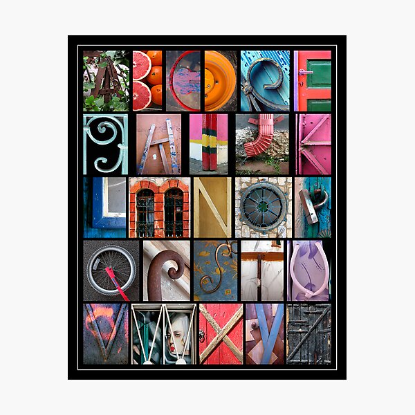 Coloured Alphabet Print Photographic Print