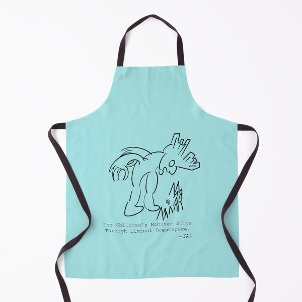 Item preview, Dream Monster Stares at Campfire Black Sketch and Text - Mythical designed and sold by jolabrese.