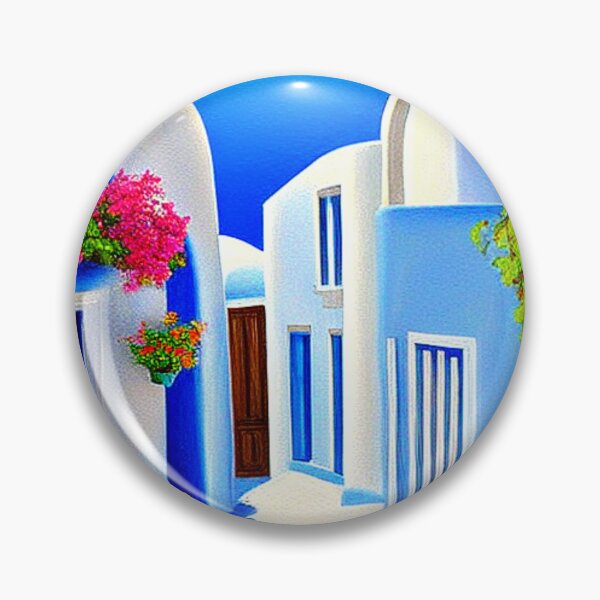 Item preview, Santorini Street 4 - Throw Pillows and Prints.  designed and sold by ScatterHub.