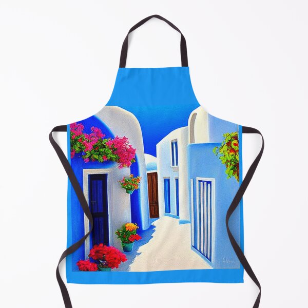 Item preview, Santorini Street 4 - Throw Pillows and Prints. designed and sold by ScatterHub.