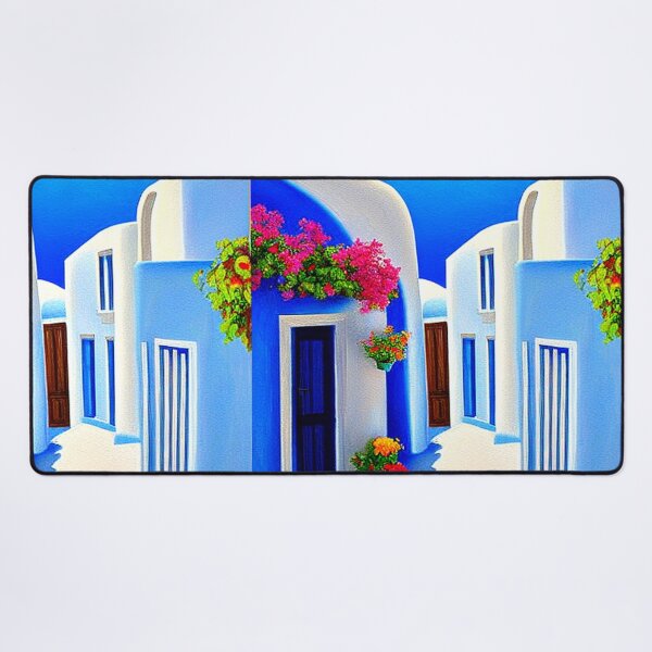 Item preview, Santorini Street 4 - Throw Pillows and Prints. designed and sold by ScatterHub.