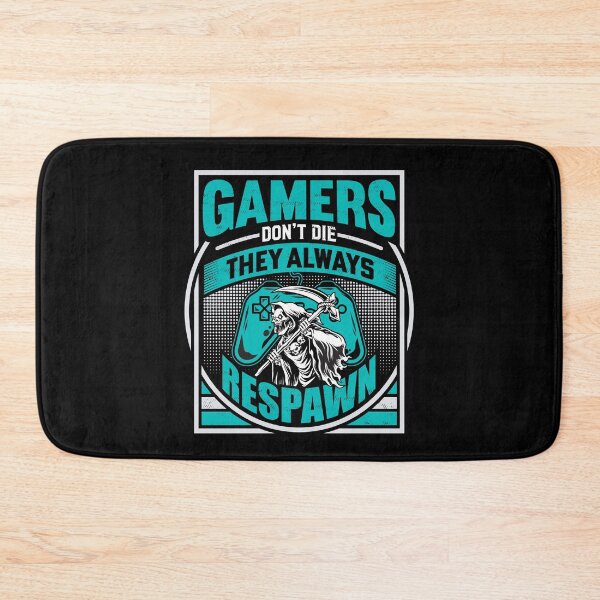 Item preview, Gamers Don't Die They Respawn Grim Reaper Blue designed and sold by RockBeeDesigns.