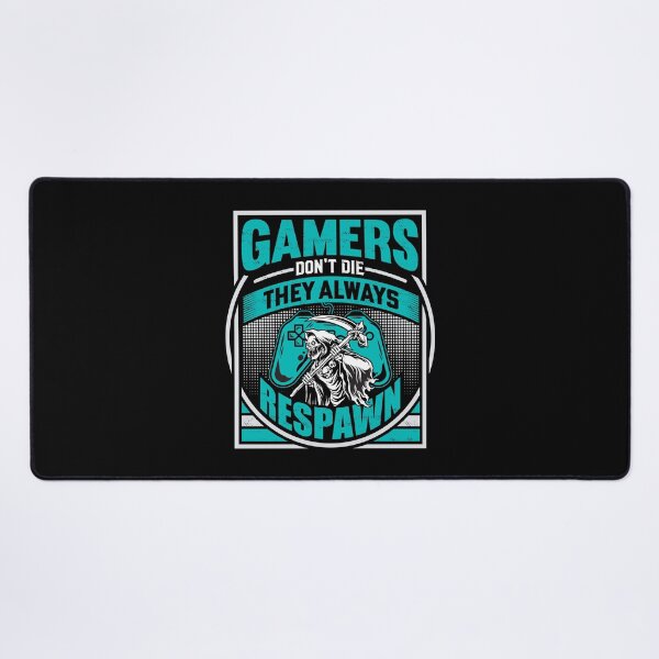Item preview, Gamers Don't Die They Respawn Grim Reaper Blue designed and sold by RockBeeDesigns.