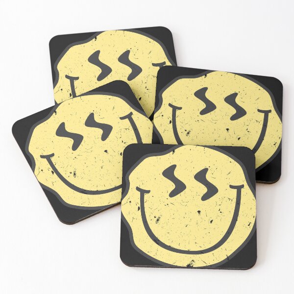 Item preview, Smiley Face Smile Happy Yellow Wavy Face Vintage Distressed designed and sold by AwesomeDistrict.