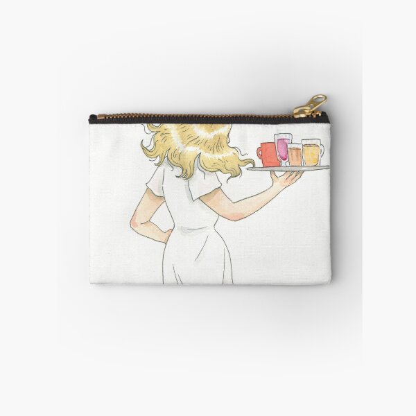 Item preview, Skater Waitress ink and watercolor illustration designed and sold by Hynek Šnajdr.