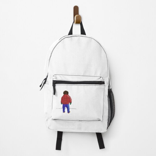 Item preview, Child in down jacket (red, black outlines, white background) designed and sold by MentaLee.