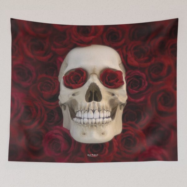 Item preview, Skull Roses - Red designed and sold by DavidPenfound.