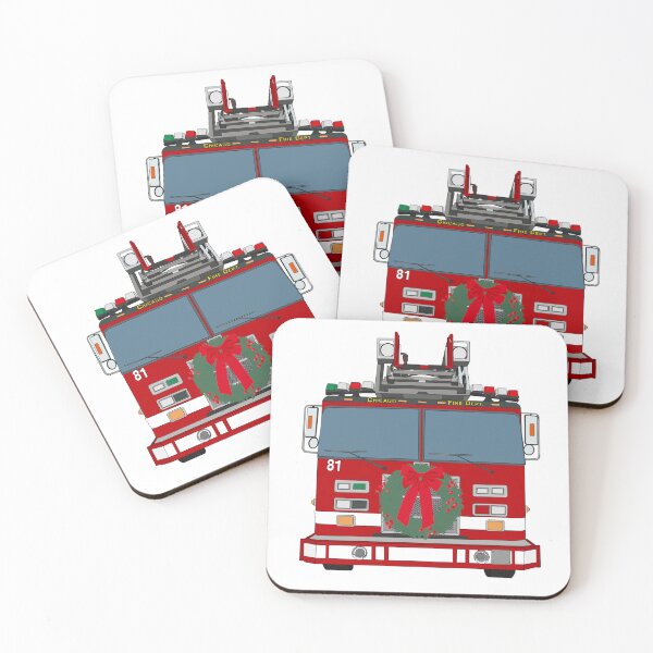 Item preview, Chicago Fire Christmas Truck 81 designed and sold by erinsartstuffs.